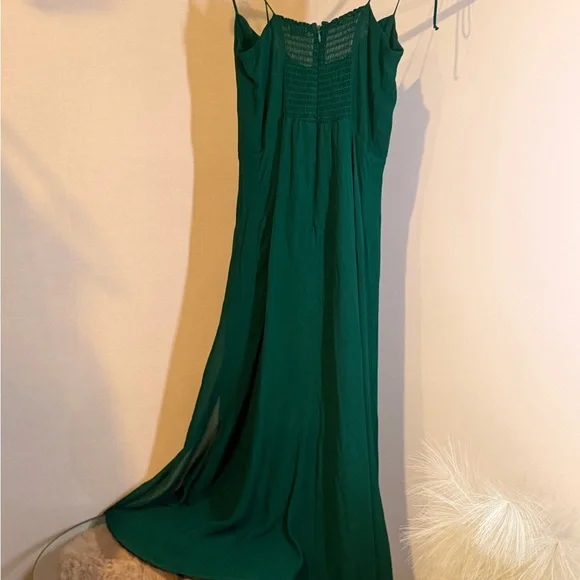 Reformation Juliette Dress Emerald - Picture 2 of 7